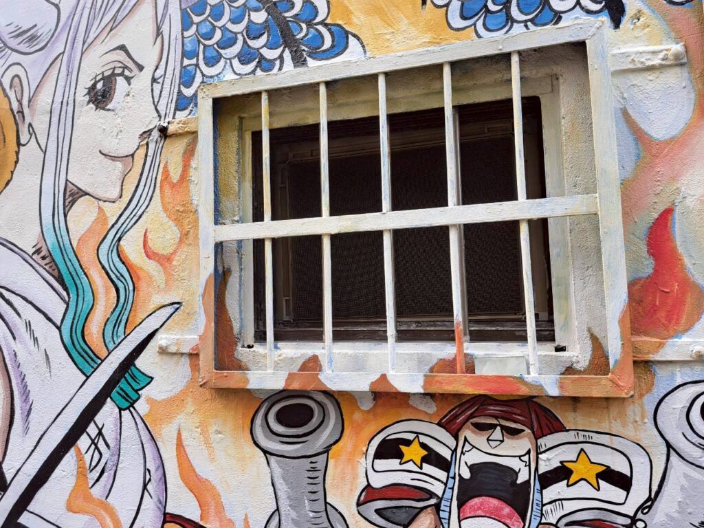 柳川聖誕節 順遊景點，位於林森路上的動漫彩繪巷