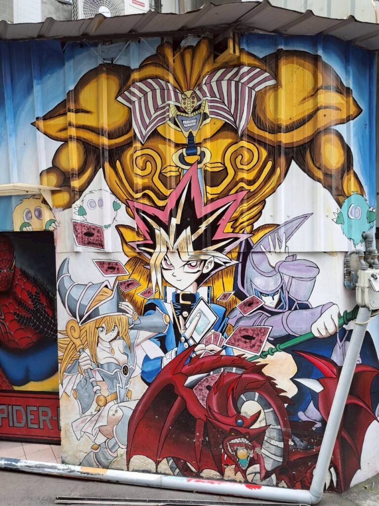 柳川聖誕節 順遊景點，位於林森路上的動漫彩繪巷