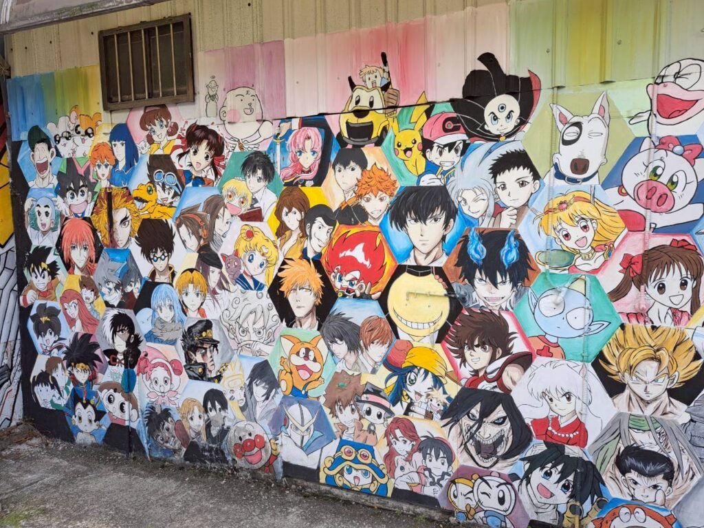 柳川聖誕節 順遊景點，位於林森路上的動漫彩繪巷