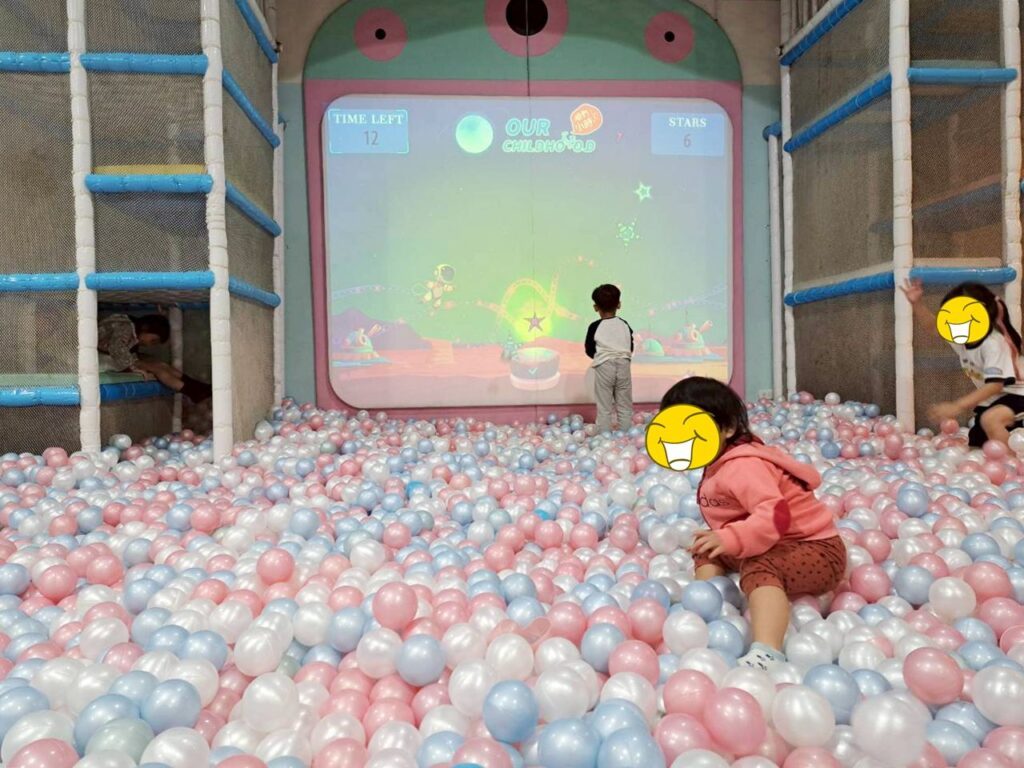 台中親子餐廳推薦，位於臺中北屯的咱們小時候。各式遊樂設施。