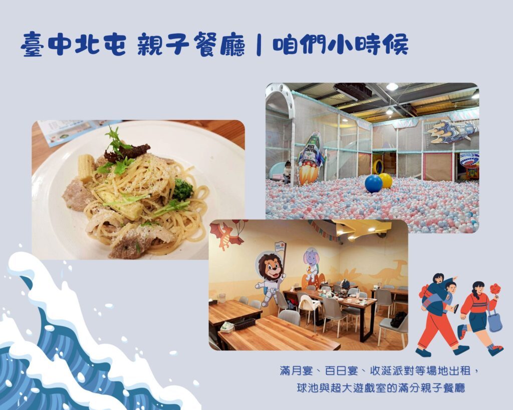  台中親子景點 親子餐廳推薦，位於臺中北屯的咱們小時候，餐點種類豐富多元。