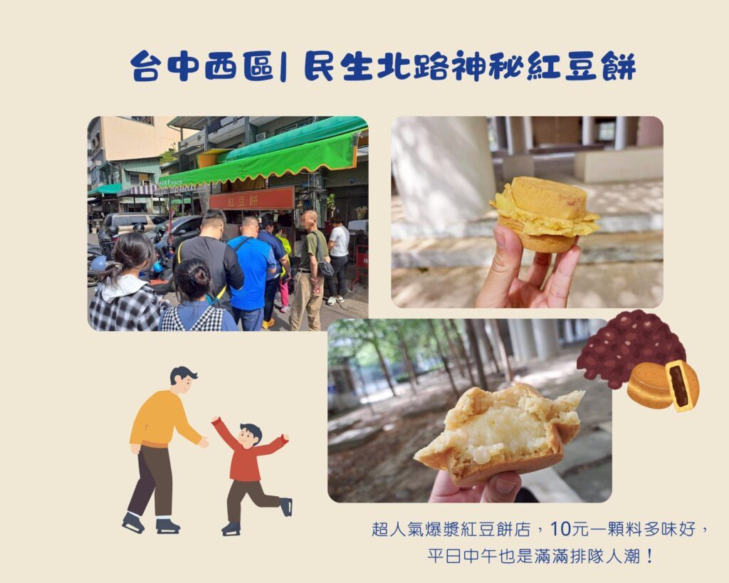 向上市場美食 台中西區美食 下午茶推薦！民生北路排隊名店 無名紅豆餅