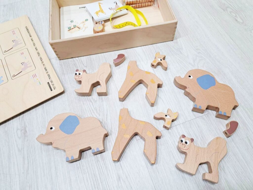 益智玩具 推薦｜Educo 長長動物製造所森林動物測量遊戲全套內容開箱